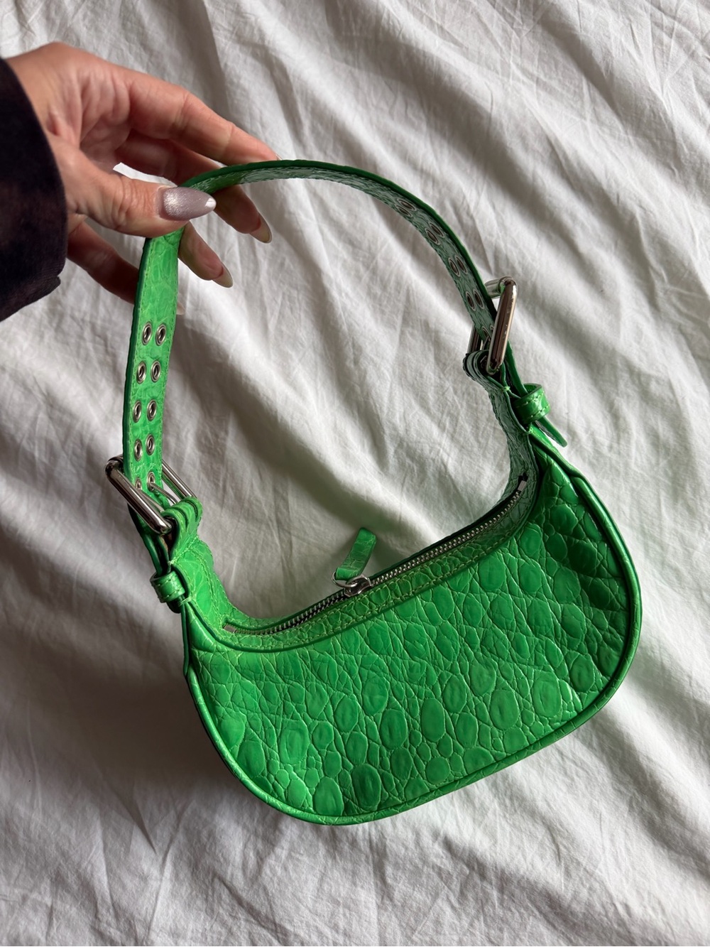 BY FAR Mini SoHo Bag Green